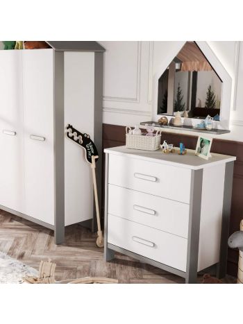 Συρταριέρα Cozy 6120-56-68-00 Γκρι (105938)