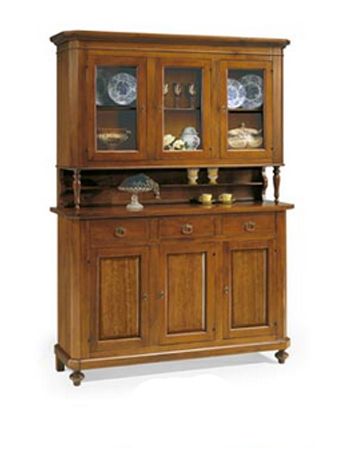 Μπουφές 3φυλλος με επικαθήμενη βιτρίνα Art. 188