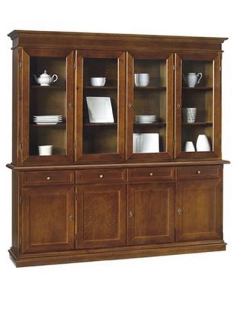 Μπουφές 4φυλλος με επικαθήμενη βιτρίνα Art. 379