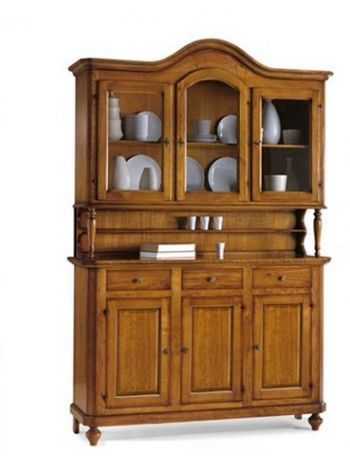 Μπουφές 3φυλλος με επικαθήμενη βιτρίνα Art. 507